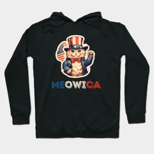 Meowica  - Uncle Sam Cat USA Hoodie